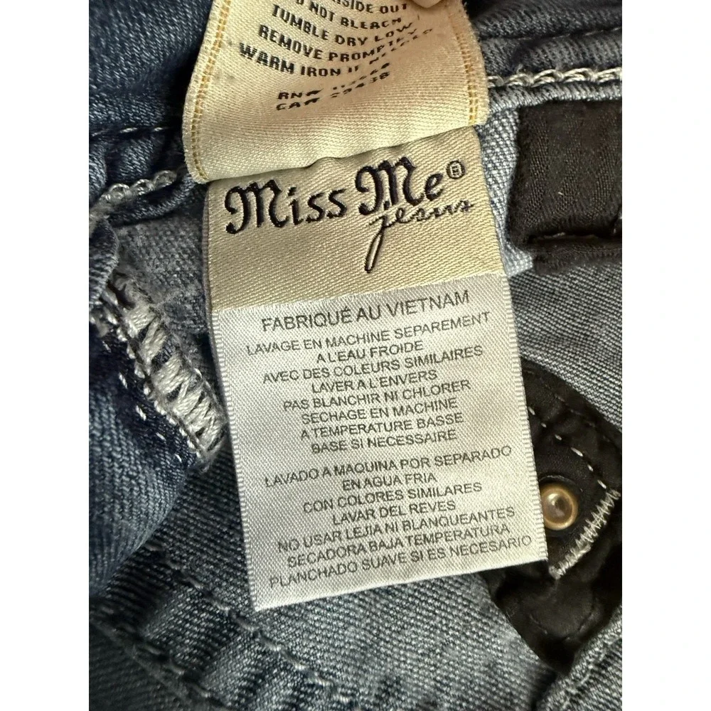 Miss Me Jeans Women's 32 Mid Rise Easy Skinny  Denim Blue